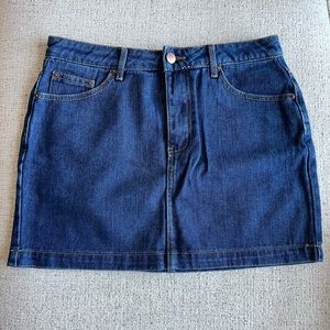 Jean mini skirt